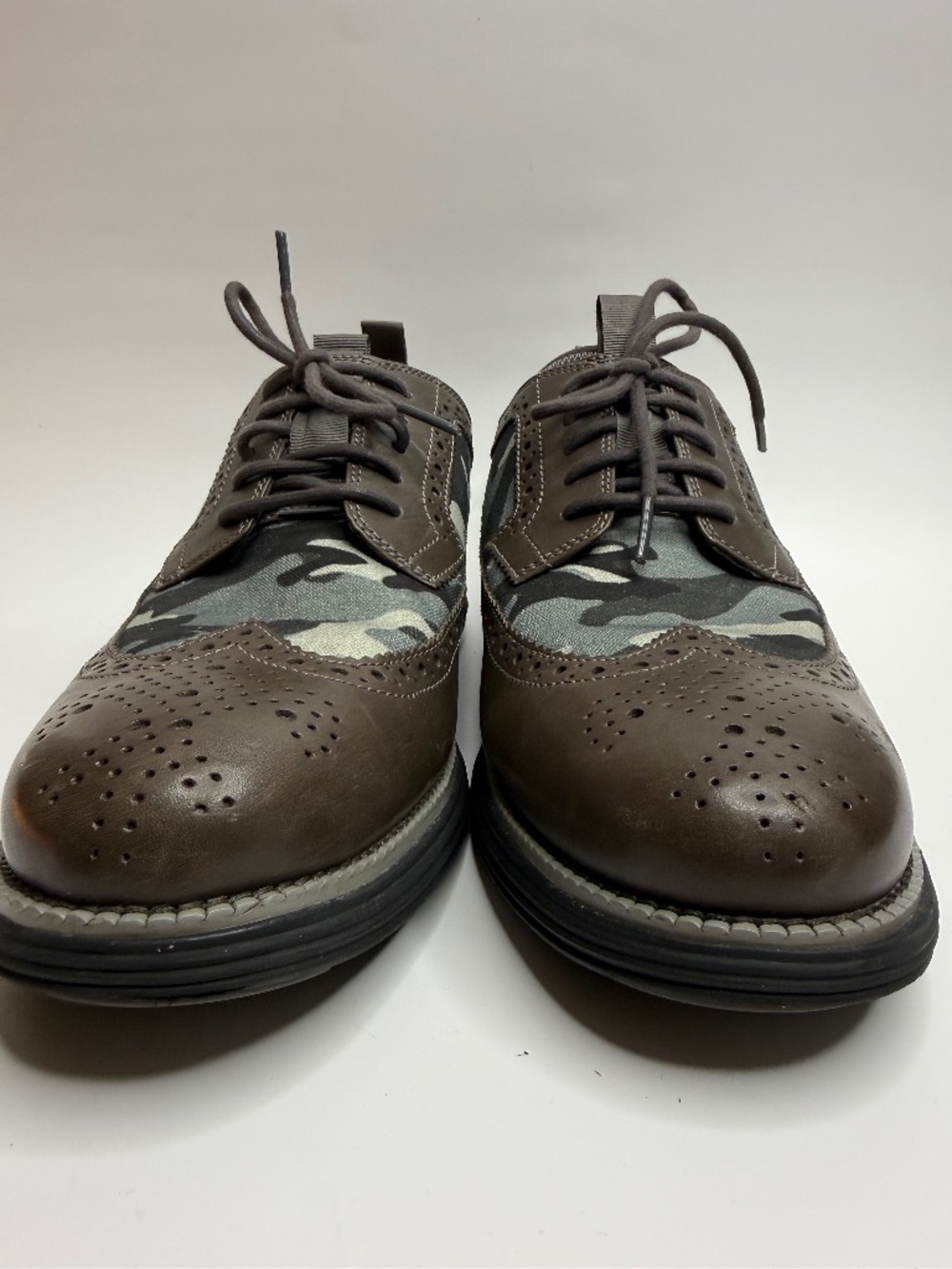 Cole Haan ØriginalGrand C36523 Camo Wingtip Oxford Brown Leather Men's 12M